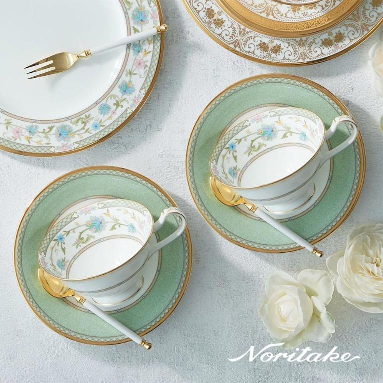 Noritake 優雅風範紅茶對杯(骨瓷)(原廠禮盒)