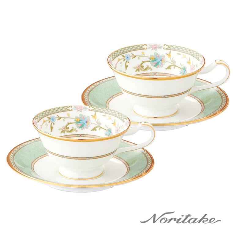Noritake 優雅風範紅茶對杯(骨瓷)(原廠禮盒)