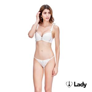 Lady 夢羽翎嵐系列 B-F罩 法式 刺繡 蕾絲 內衣 (奶油糖霜)