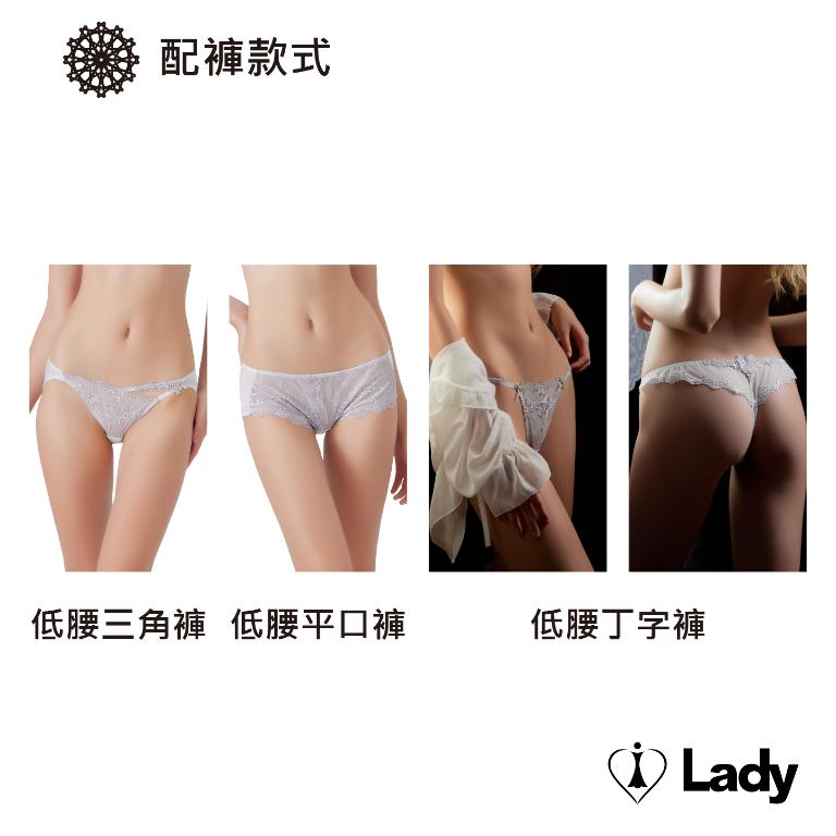 Lady 蝶舞輕揚系列 B-F罩 法式 刺繡 蕾絲 內衣 (蝶羽灰)