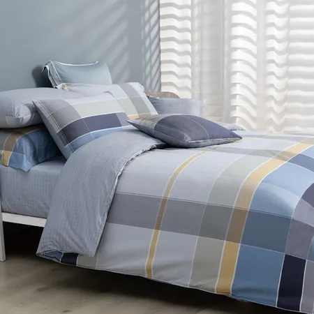 【Tonia Nicole 東妮寢飾】間奏曲100%精梳棉兩用被床包組(加大)