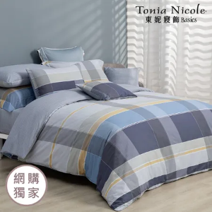 【Tonia Nicole 東妮寢飾】間奏曲100%精梳棉兩用被床包組(加大)