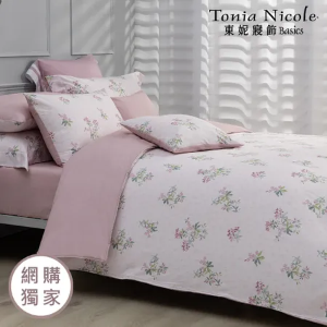 【Tonia Nicole 東妮寢飾】桃森花嶼100%精梳棉兩用被床包組(雙人)