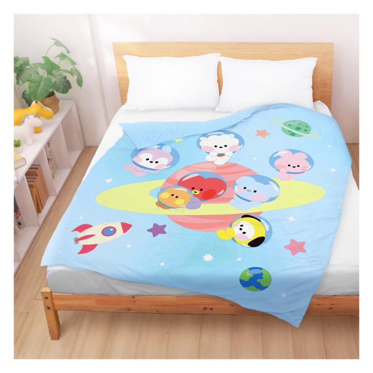 雙人四季涼被5x6-BT21宇宙明星 太空漫遊BTS防彈少年團-藍