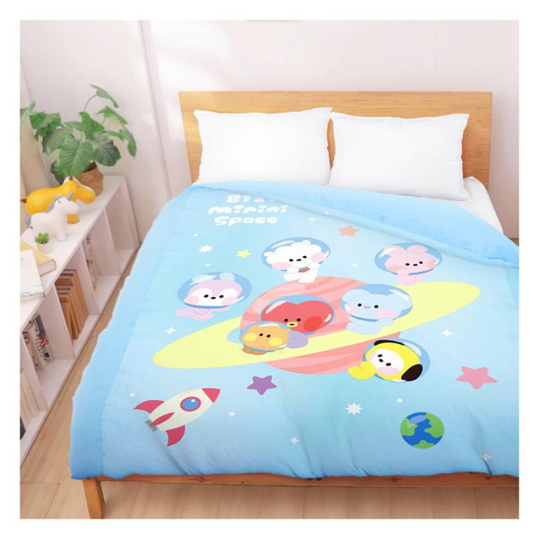 雙人薄被套6x7-BT21宇宙明星 太空漫遊BTS防彈少年團-藍