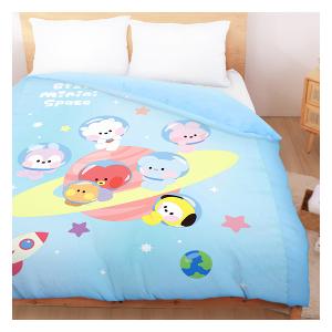 雙人冬夏兩用被套6x7-BT21宇宙明星 太空漫遊BTS防彈少年團-藍