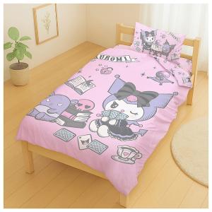 MIT卡通天絲單人床包雙人涼被三件組-三麗鷗酷洛米KUROMI 神秘占卜師-粉