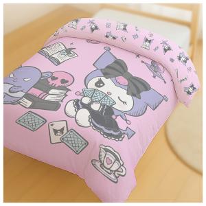 MIT卡通天絲雙人薄被套6x7-三麗鷗酷洛米KUROMI 神秘占卜師-粉