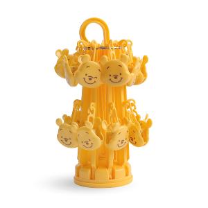 迪士尼折疊式曬衣夾組18P(小熊維尼)