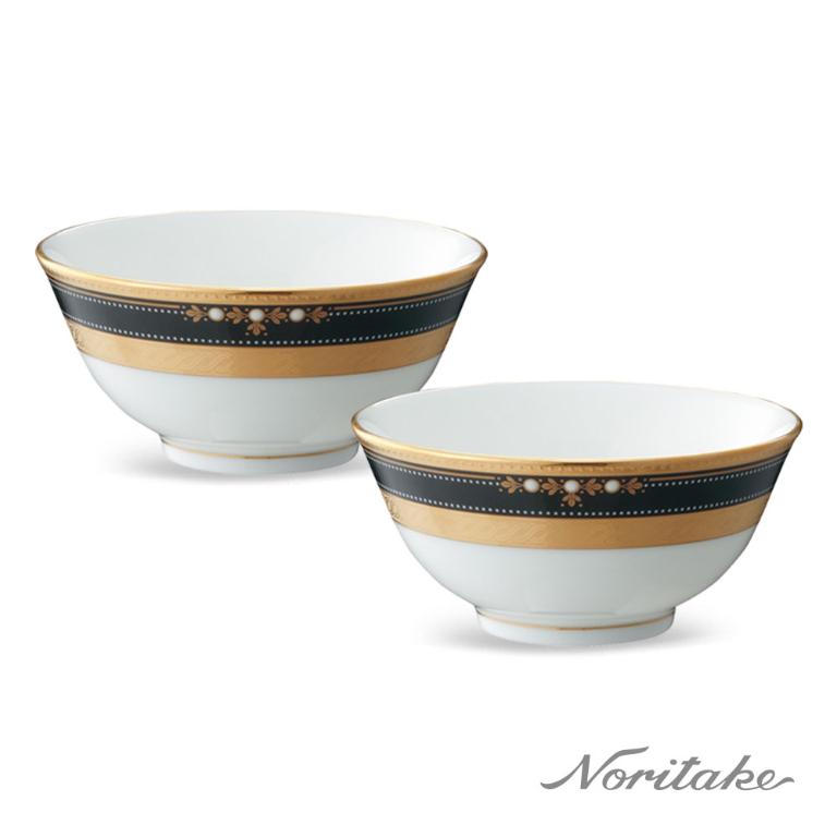 Noritake 壯麗花海系列-飯碗11.5CM(2入)(禮盒組)(骨瓷)(日本製)