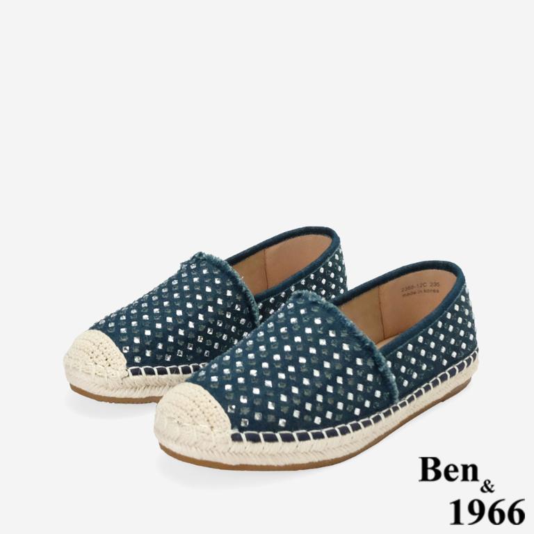 Ben&1966高級燙鑽丹寧布夏日感漁夫鞋-靛藍(256461)