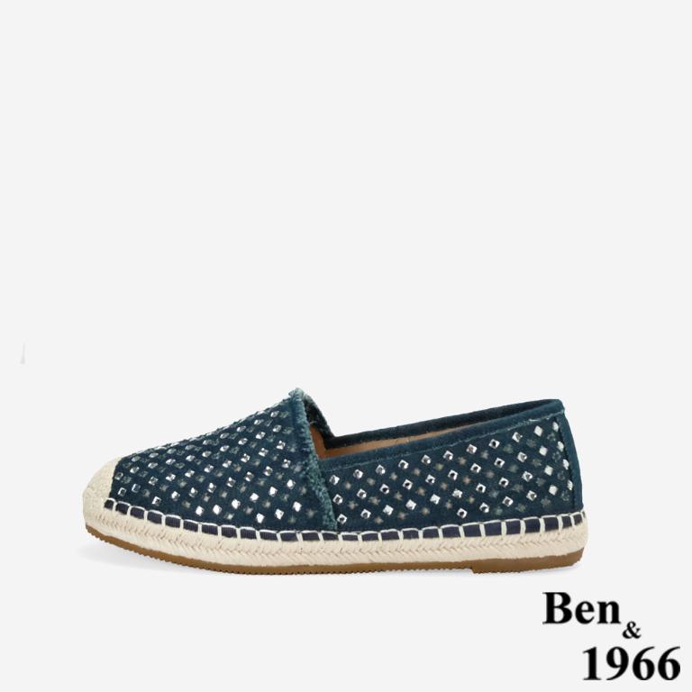 Ben&1966高級燙鑽丹寧布夏日感漁夫鞋-靛藍(256461)