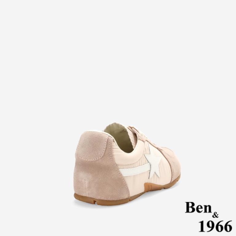 Ben&1966高級頭層牛皮舒適內增高休閒鞋-珊瑚粉(256311)