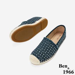 Ben&1966高級燙鑽丹寧布夏日感漁夫鞋-靛藍(256461)
