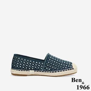 Ben&1966高級燙鑽丹寧布夏日感漁夫鞋-靛藍(256461)