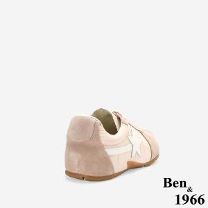 Ben&1966高級頭層牛皮舒適內增高休閒鞋-珊瑚粉(256311)