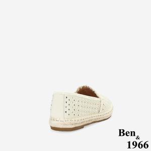 Ben&1966高級燙鑽丹寧布夏日感漁夫鞋-米白(256463)
