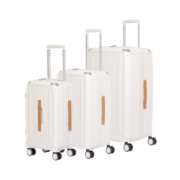 【超值組合價】Acer 墨爾本拉鍊行李箱三件組-19.5/24/28吋白