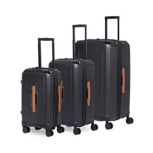 【超值組合價】Acer 墨爾本拉鍊行李箱三件組-19.5/24/28吋黑