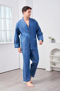 GOLDDEER金鹿 - 高質感斜紋100%棉薄款長袖衣褲裝睡衣-【M4243】