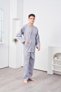 GOLDDEER金鹿 - 高質感斜紋100%棉薄款長袖衣褲裝睡衣-【M4242】