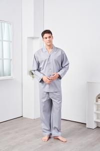 GOLDDEER金鹿 - 高質感斜紋100%棉薄款長袖衣褲裝睡衣-【M4242】