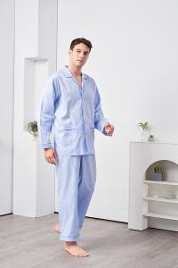 GOLDDEER金鹿 - 高質感人字紋100%棉薄款長袖衣褲裝睡衣-【M4241】