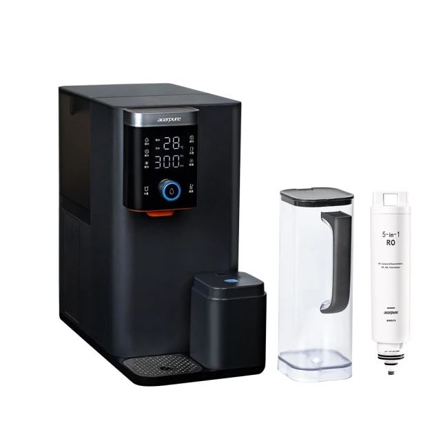 贈送WWR478濾芯｜Acerpure Aqua 冰溫瞬熱RO濾淨飲水機 黑曜石 WP744-40B