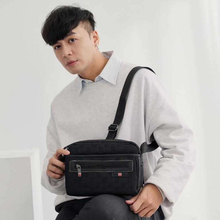 OVERLAND - 美式十字軍 - 格紋車線造型斜背包(小/S) - 2771