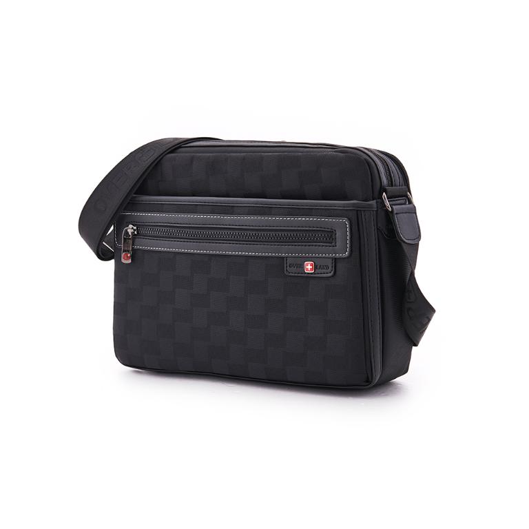 OVERLAND - 美式十字軍 - 格紋車線造型斜背包(大/L) - 2714