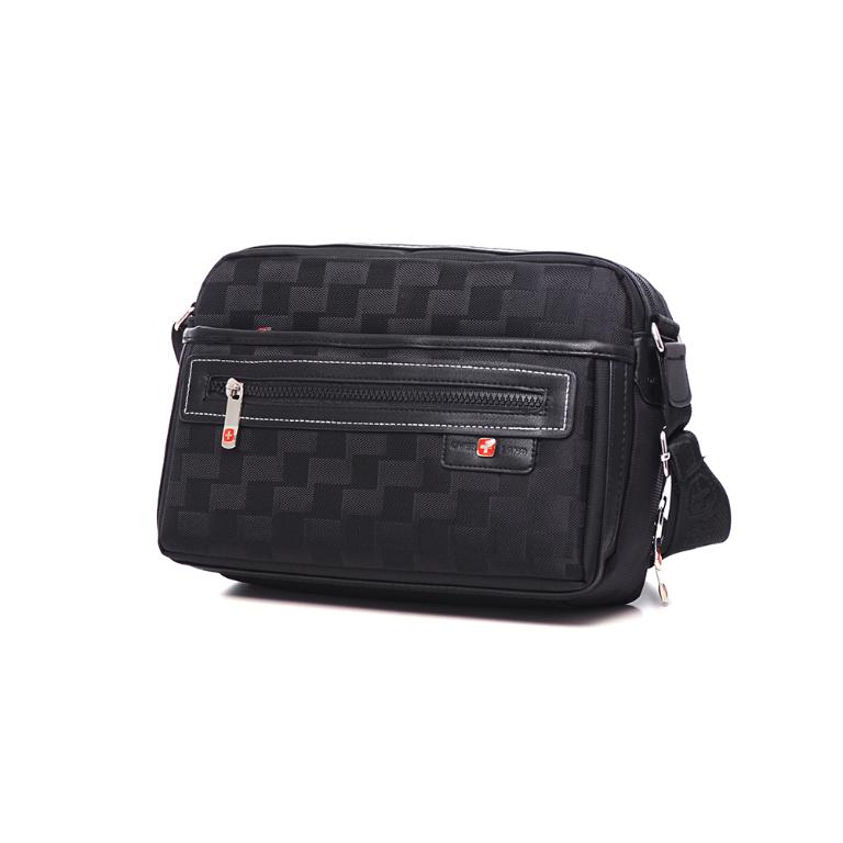 OVERLAND - 美式十字軍 - 格紋車線造型斜背包(中/M) - 2704