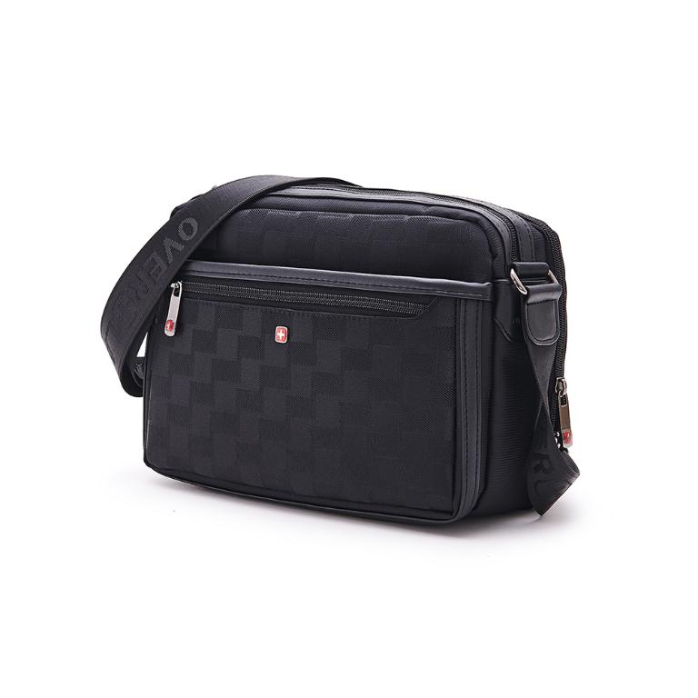 OVERLAND - 美式十字軍 - 格紋拼接斜背包(大/L) - 5089