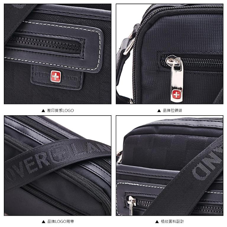 OVERLAND - 美式十字軍 - 格紋車線造型斜背包(中/M) - 2704