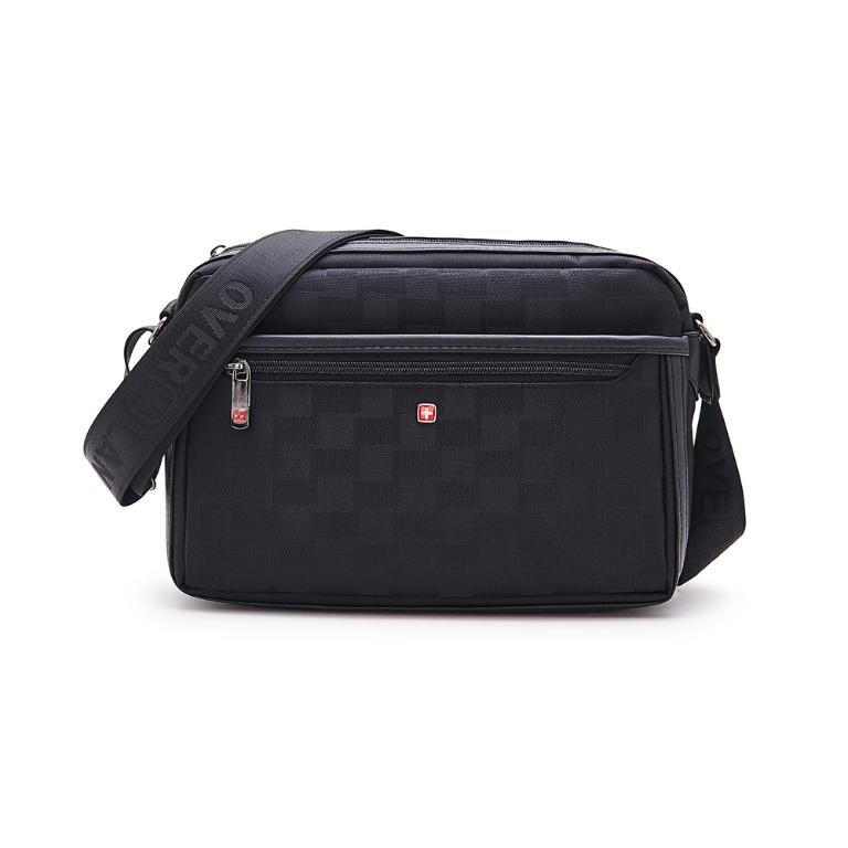 OVERLAND - 美式十字軍 - 格紋拼接斜背包(大/L) - 5089