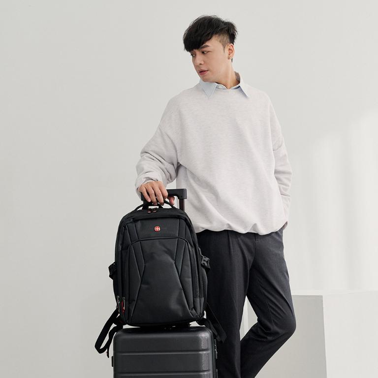 OVERLAND - 美式十字軍 - 素面休閒造型筆電後背包 - 5353