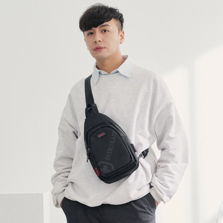 OVERLAND - 美式十字軍 - LOGO浮印小胸背包/肩背包 - 5607