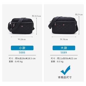 OVERLAND - 美式十字軍 - 格紋拼接斜背包(大/L) - 5089