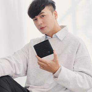MANDE RHODE - 曼德羅德 - 真皮訂製斜格紋短夾(內有上下隔層) - 86347