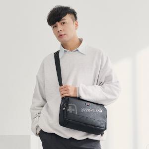 OVERLAND - 美式十字軍 - LOGO浮印格紋拼接斜背包(中/M) - 5715