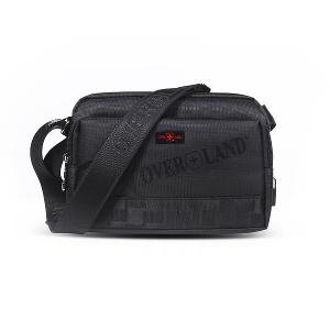 OVERLAND - 美式十字軍 - LOGO浮印格紋拼接斜背包(小/S) - 5709