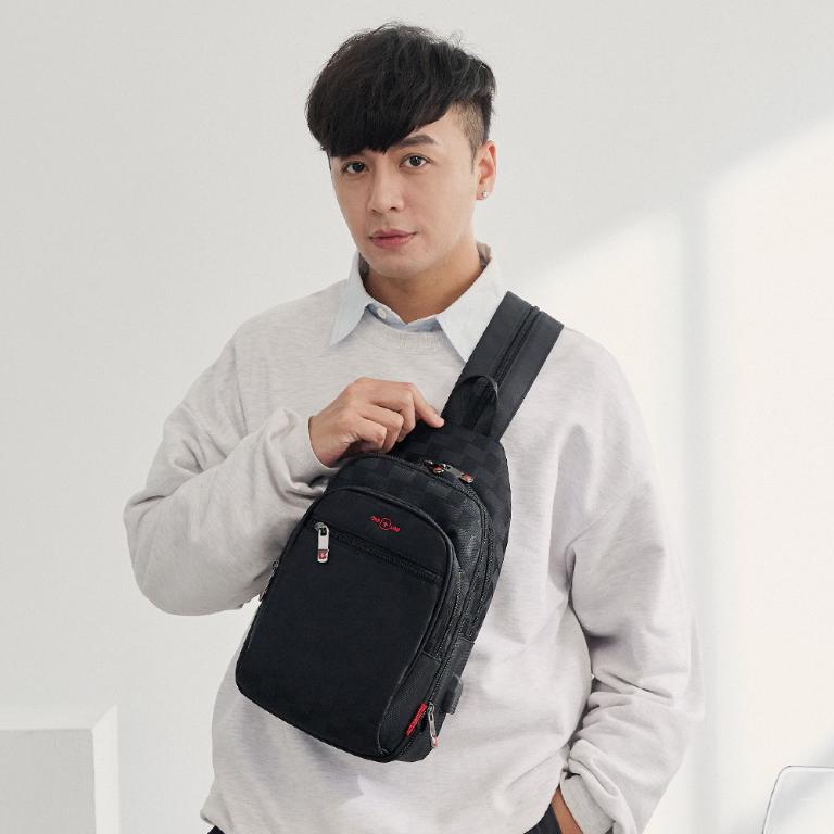 OVERLAND - 美式十字軍 - 格紋個性造型機能胸背包/後背包 - 53961