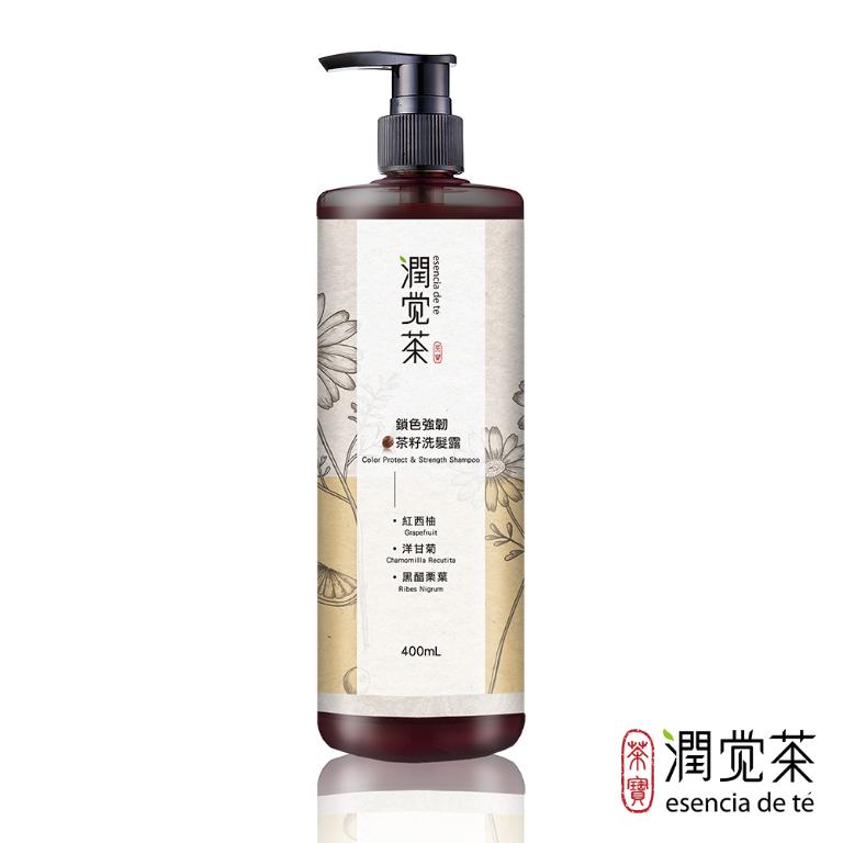 潤覺茶 鎖色強韌茶籽洗髮露 400ml