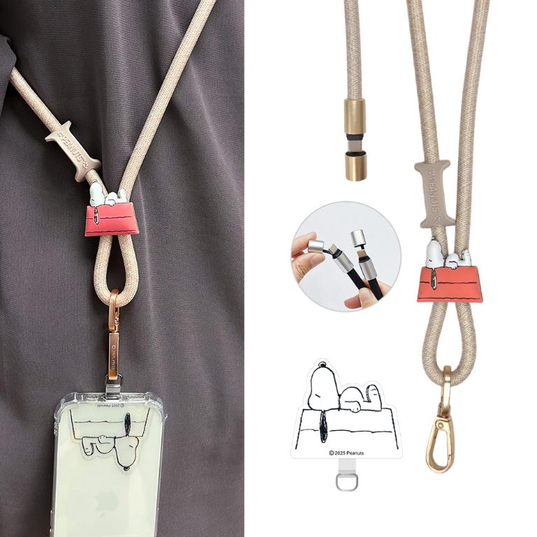 【正版授權】SNOOPY史努比 PD 65W 急速充電手機掛繩 附造型夾片