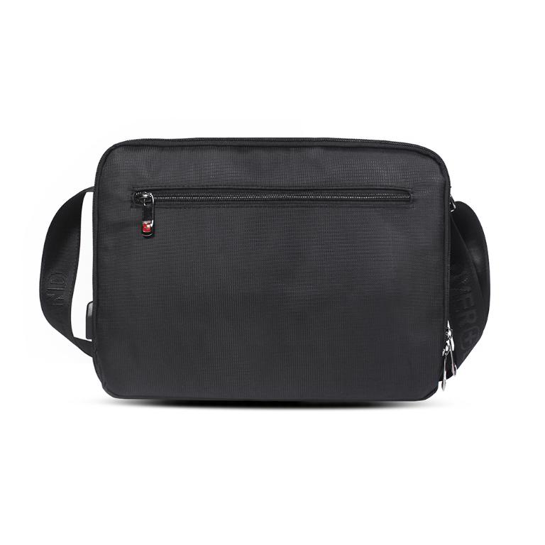 OVERLAND - 美式十字軍 - LOGO浮印格紋拼接斜背包(大/L) - 5732