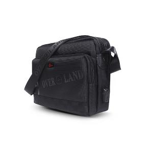 OVERLAND - 美式十字軍 - LOGO浮印格紋拼接斜背包(大/L) - 5732