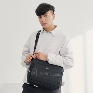 OVERLAND - 美式十字軍 - LOGO浮印格紋拼接斜背包(大/L) - 5732