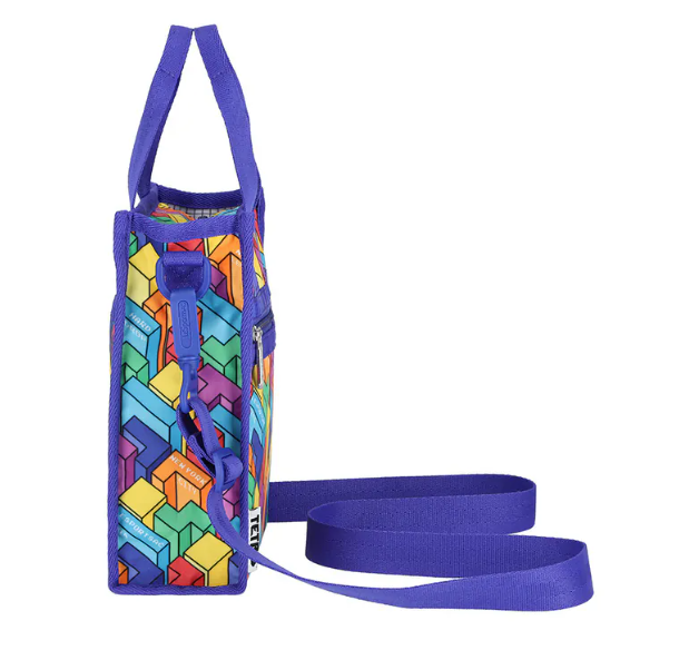 MINI N/S TOTE 迷你方型托特包 - 方塊謎城