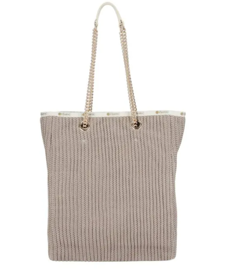 CHAIN CROCHET N/S TOTE 鏈袋編織直式托特包 - 裸紋編織