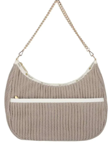 CHAIN CROCHET N/S HOBO 鏈袋編織兩用包 - 裸紋編織