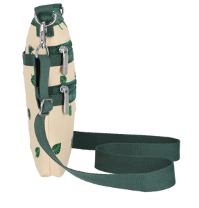 三層拉鍊斜背包   - 棕櫚風情